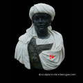 marble black man head statue